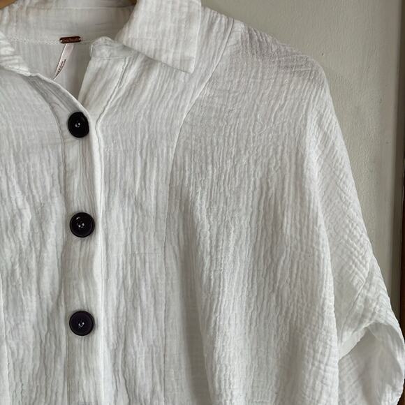 Free People Sunstreaks tie front shirt - Picture 4 of 16
